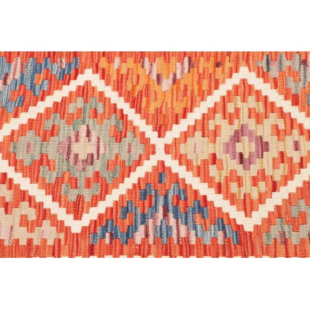 Tappeto Kilim Afghanistan rosso giallo 109x203