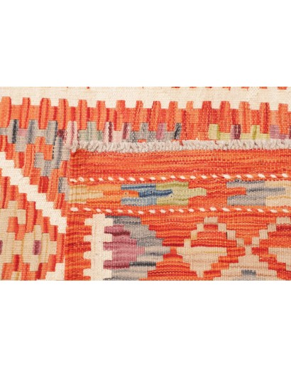 Tappeto Kilim Afghanistan rosso giallo 109x203