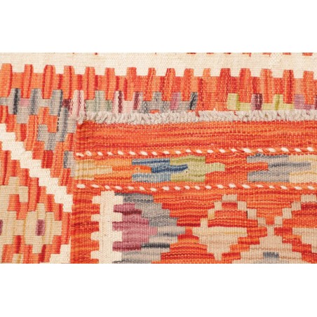 Tappeto Kilim Afghanistan rosso giallo 109x203