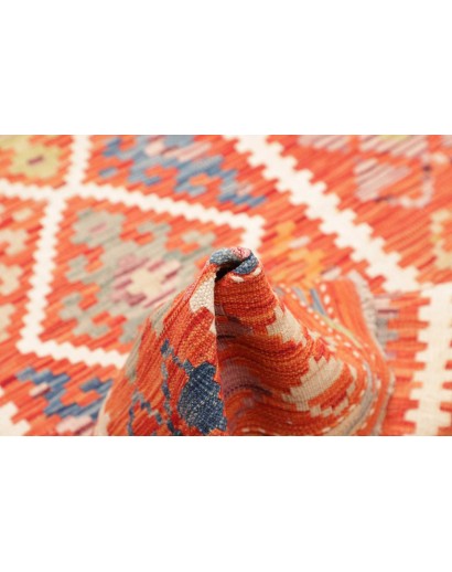 Tappeto Kilim Afghanistan rosso giallo 109x203