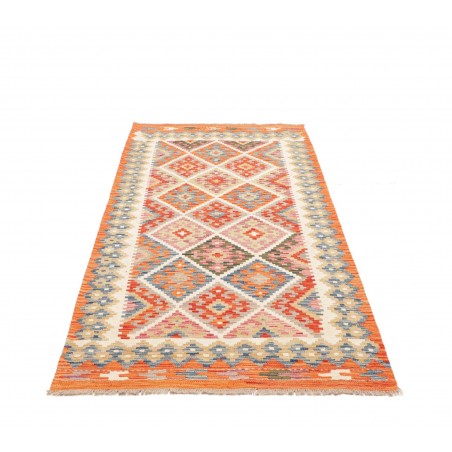Tappeto Kilim Afghanistan marrone arancione 102x198
