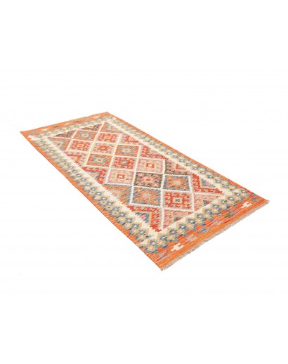 Tappeto Kilim Afghanistan marrone arancione 102x198