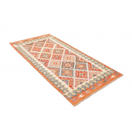 Tappeto Kilim Afghanistan marrone arancione 102x198