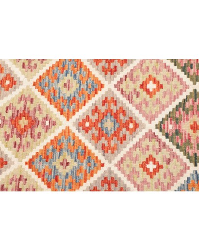 Tappeto Kilim Afghanistan marrone arancione 102x198