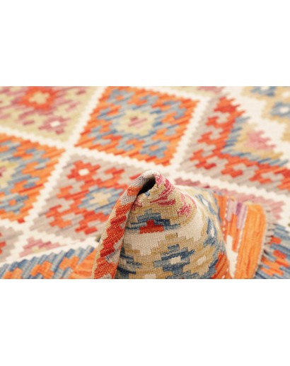 Tappeto Kilim Afghanistan marrone arancione 102x198