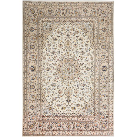 Tappeto Kashan Persia bianco grigio 195x290
