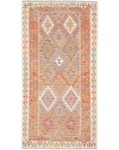 Tappeto Kilim Afghanistan marrone rosso 101x196