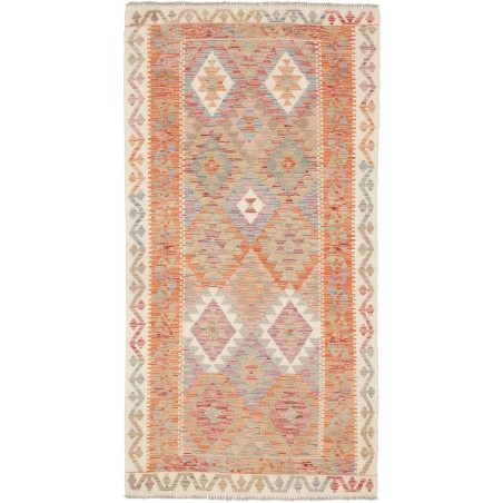 Tappeto Kilim Afghanistan marrone rosso 101x196