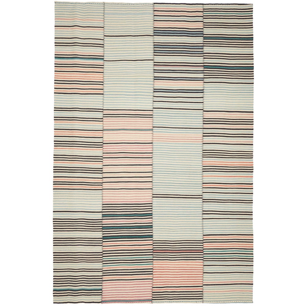 Tappeto Kilim Persia bianco grigio 200x305