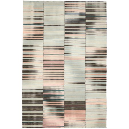 Tappeto Kilim Persia bianco grigio 200x305