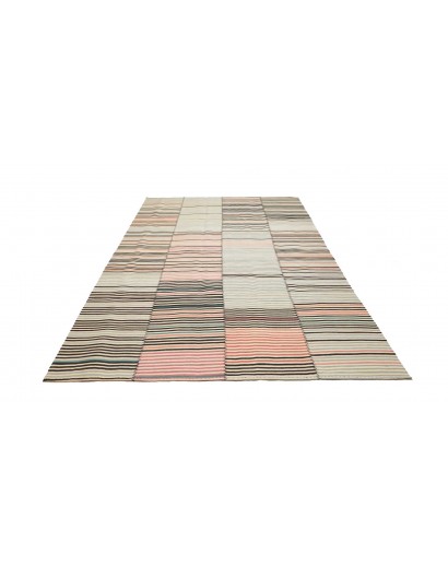 Tappeto Kilim Persia bianco grigio 200x305
