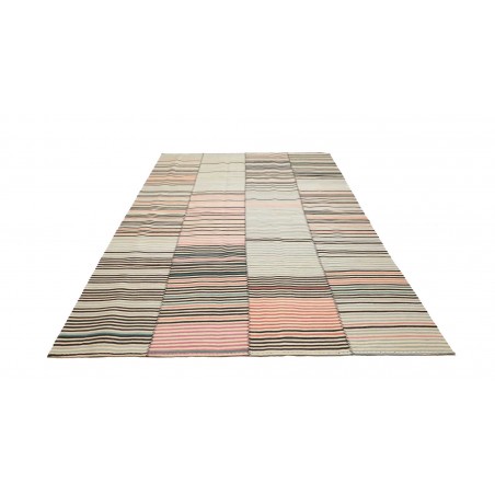 Tappeto Kilim Persia bianco grigio 200x305