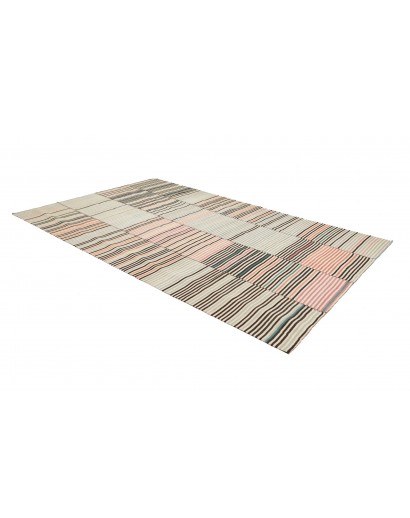 Tappeto Kilim Persia bianco grigio 200x305