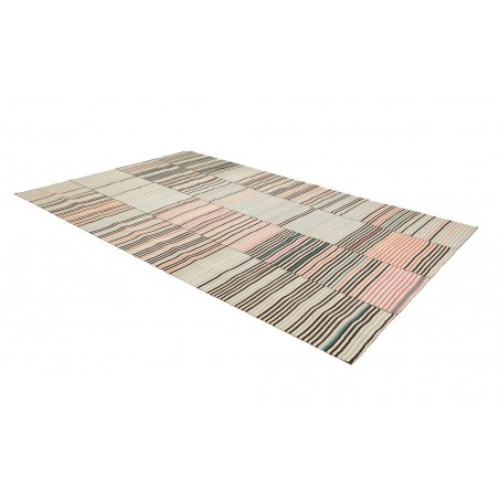 Tappeto Kilim Persia bianco grigio 200x305
