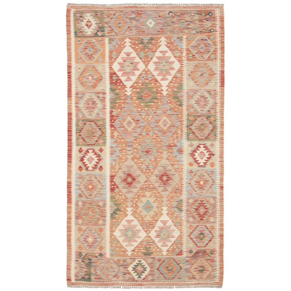 Tappeto Kilim Afghanistan marrone 111x198