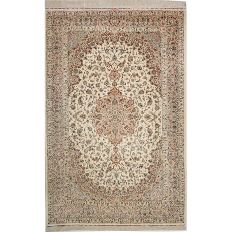 Tappeto Ghom seta Persia marrone 193x298
