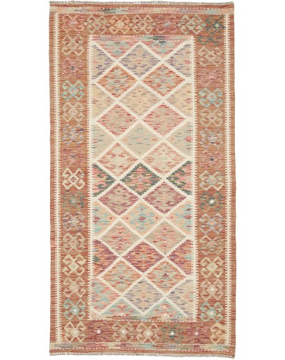 Tappeto Kilim Afghanistan marrone beige 102x193