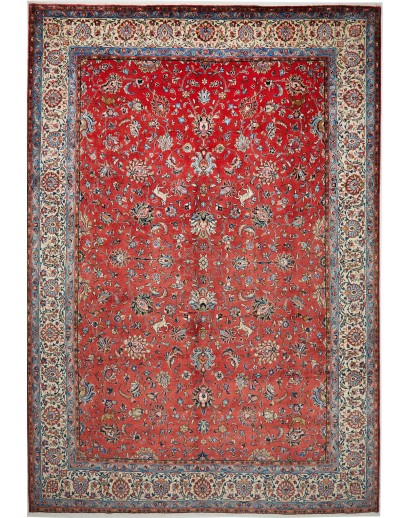 Tappeto Sarough Persia rosso beige 270x390