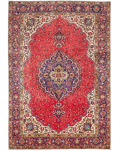 Tappeto Tabriz Persia marrone giallo 200x293
