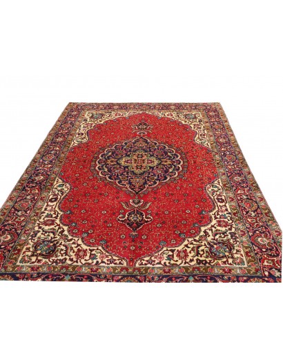 Tappeto Tabriz Persia marrone giallo 200x293