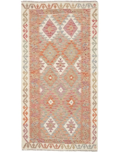 Tappeto Kilim Afghanistan marrone bianco 99x190