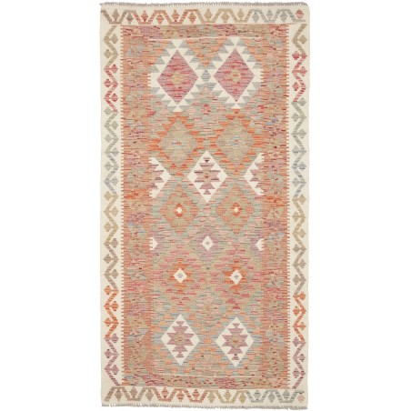 Tappeto Kilim Afghanistan marrone bianco 99x190