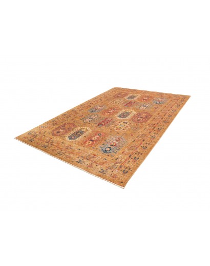 Tappeto Tribal Pakistan arancione marrone 200x293