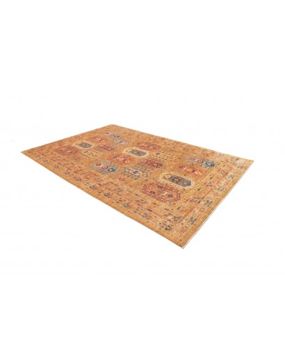Tappeto Tribal Pakistan arancione marrone 200x293