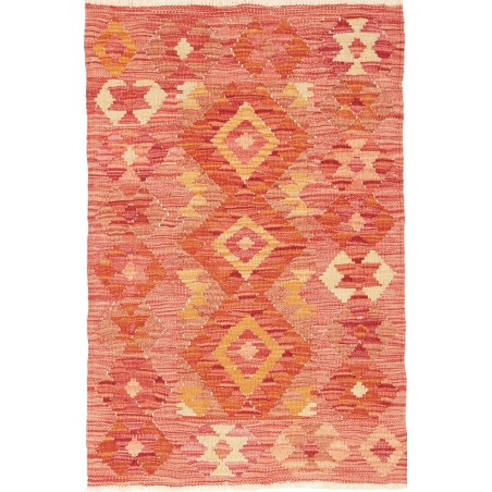 Tappeto Kilim Afghanistan arancione rosso 62x90