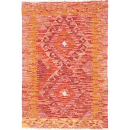Tappeto Kilim Afghanistan arancione beige 64x92