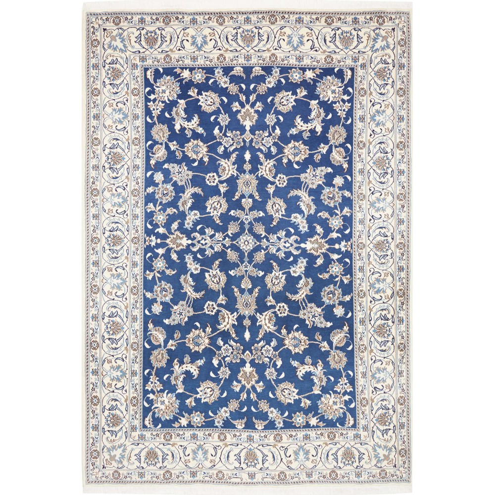 Tappeto Nain Kashmar Persia blu 198x292