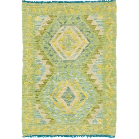 Tappeto Kilim Afghanistan marrone verde 65x90