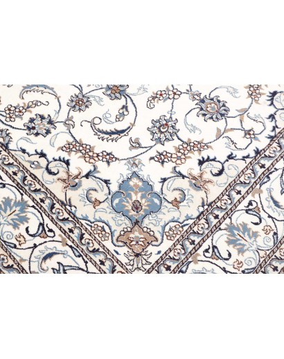 Tappeto Nain Kashmar Persia bianco grigio 200x292