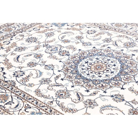 Tappeto Nain Kashmar Persia bianco grigio 200x292