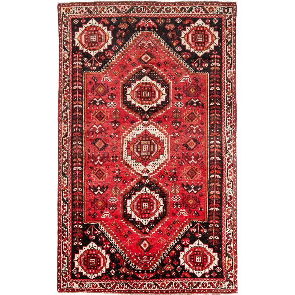 Tappeto Shiraz Fine Persia marrone giallo 160x267 Tappeto Shiraz Fine Persia marrone giallo 160x267