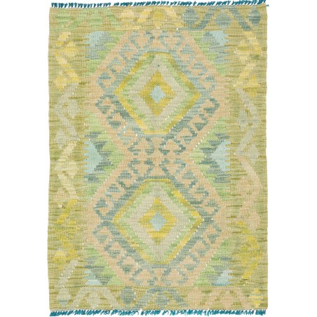Tappeto Kilim Afghanistan marrone verde 66x92