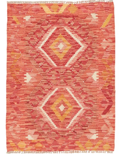 Tappeto Kilim Afghanistan arancione marrone 66x89