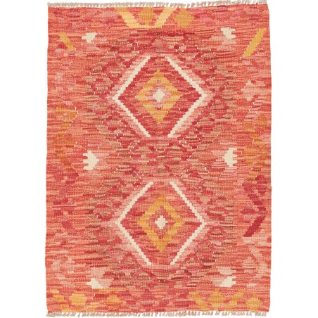 Tappeto Kilim Afghanistan arancione marrone 66x89
