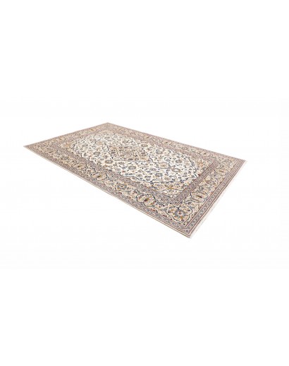 Tappeto Kashan Persia bianco grigio 196x295