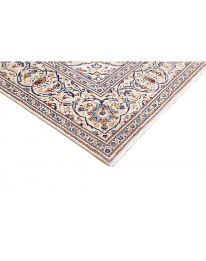 Tappeto Kashan Persia bianco grigio 196x295