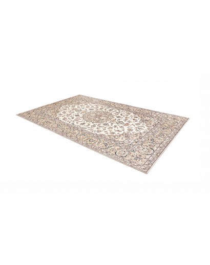Tappeto Kashan Persia bianco grigio 195x302