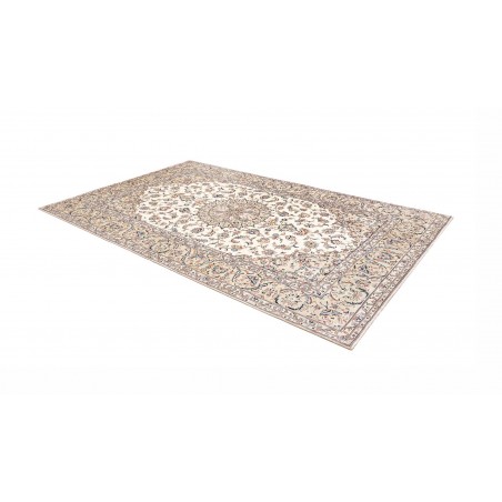 Tappeto Kashan Persia bianco grigio 195x302