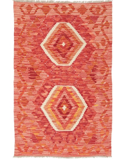 Tappeto Kilim Afghanistan rosso 63x98