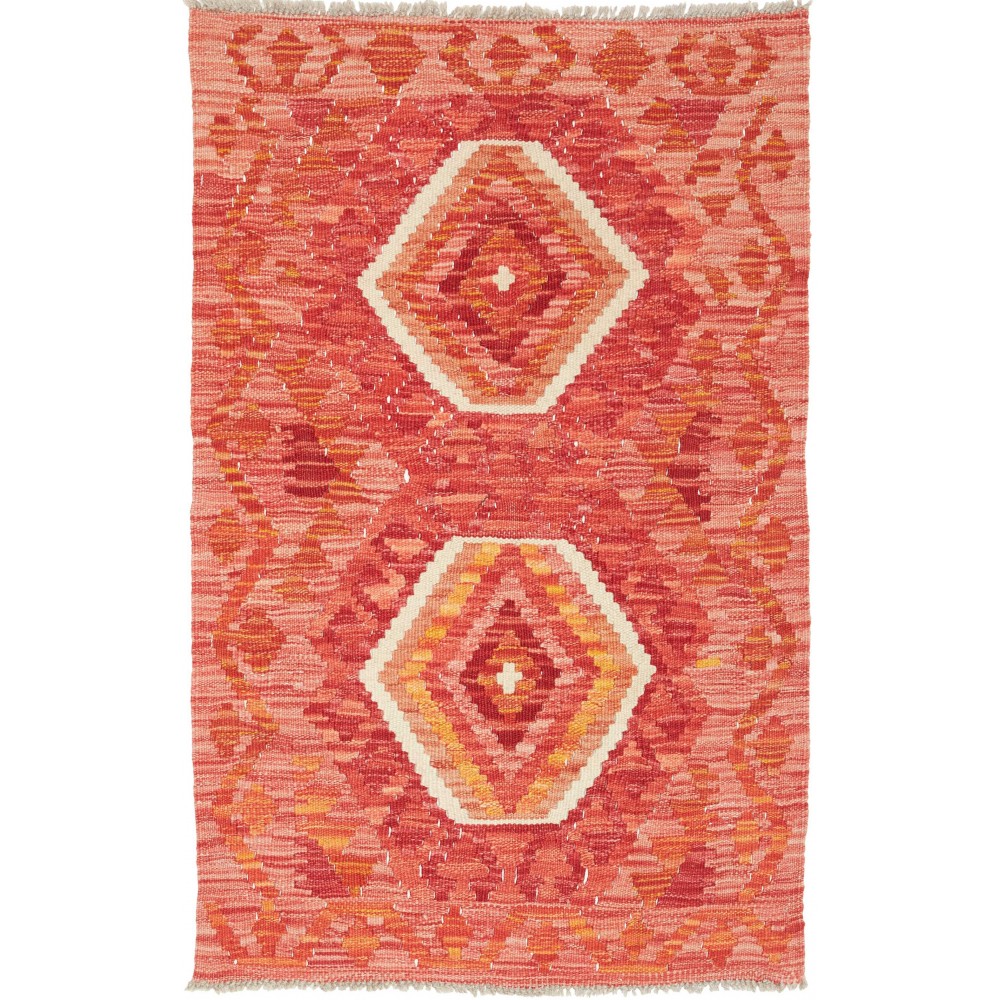 Tappeto Kilim Afghanistan rosso 63x98