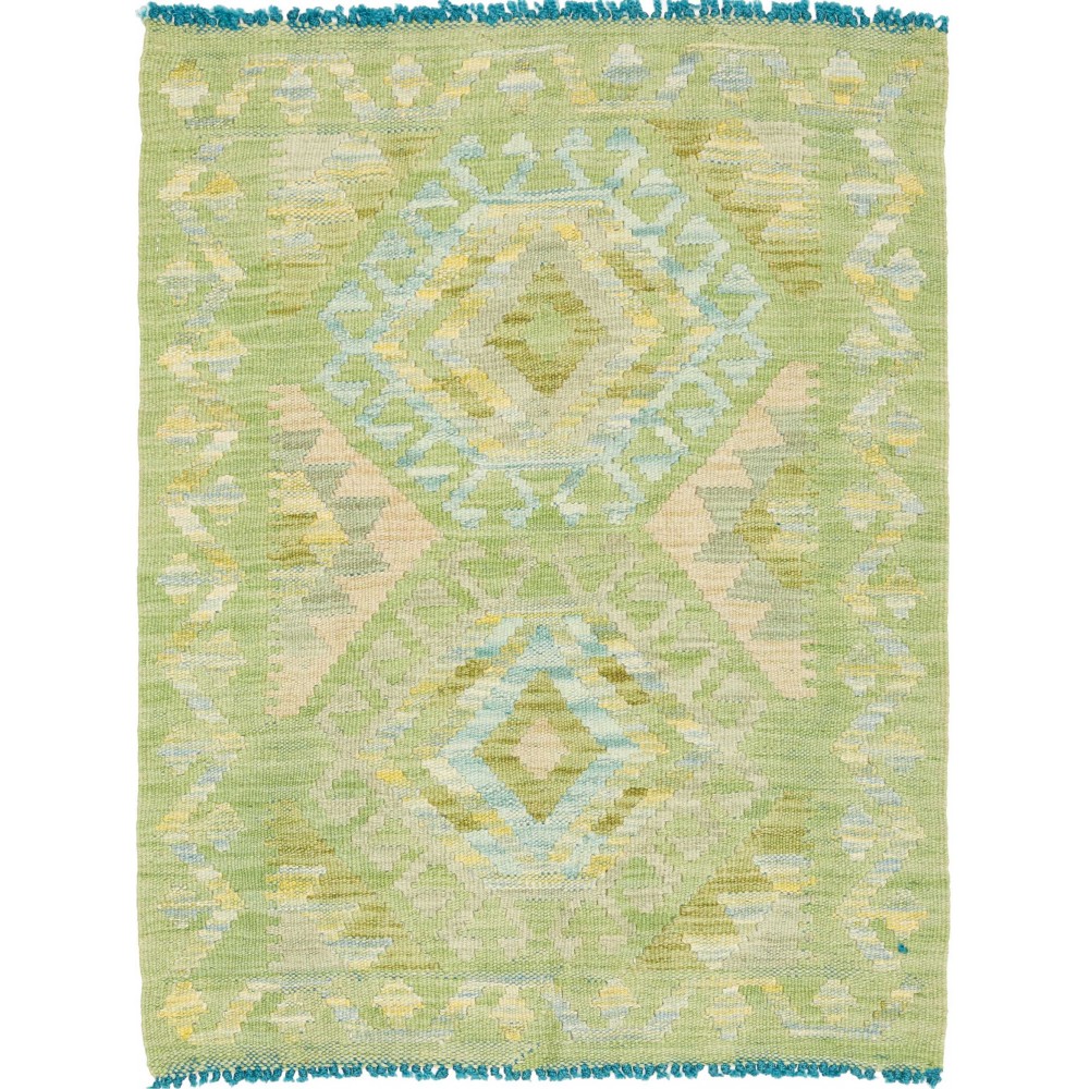 Tappeto Kilim Afghanistan marrone blu 67x87