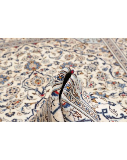 Tappeto Kashan Persia bianco grigio 197x293
