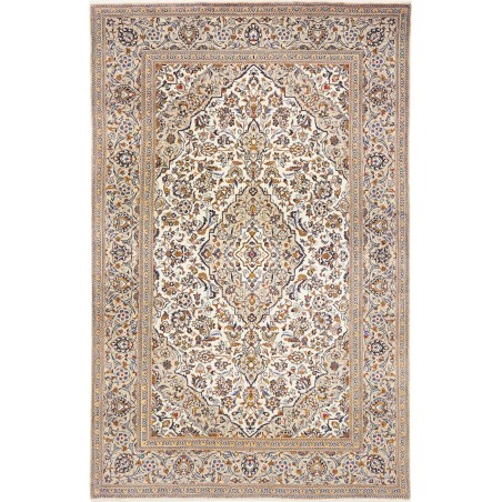 Tappeto Kashan Persia bianco grigio 192x305