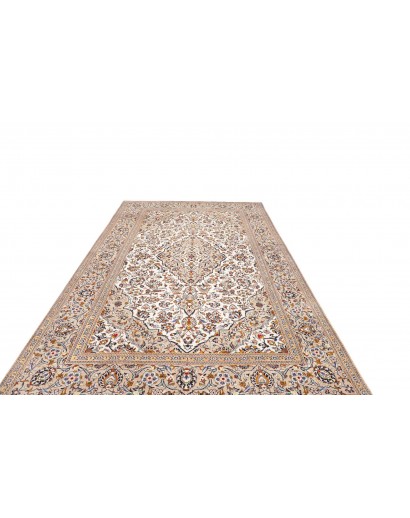 Tappeto Kashan Persia bianco grigio 192x305