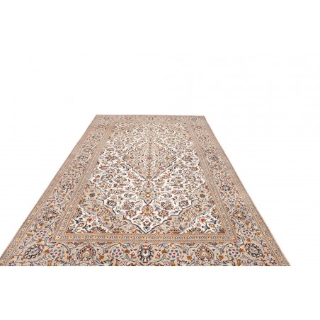 Tappeto Kashan Persia bianco grigio 192x305