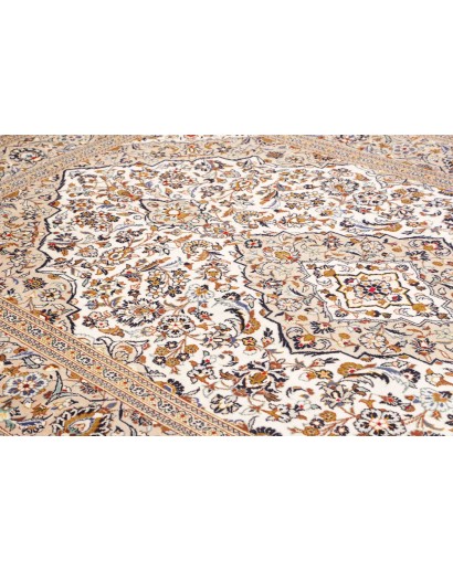 Tappeto Kashan Persia bianco grigio 192x305